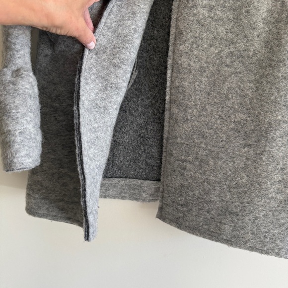 Bee & U Light Grey Italian Wool Button Mid Length Women's Jacket SZ Med - Picture 6 of 14